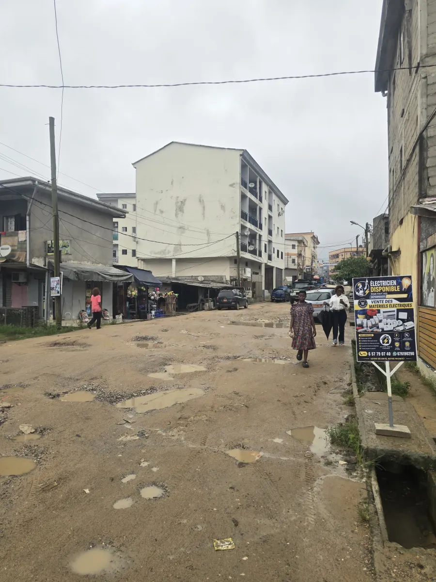 Terrain commercial titré à vendre à douala kotto entrée chefferie bordure de route — Léa immobilier au Cameroun
