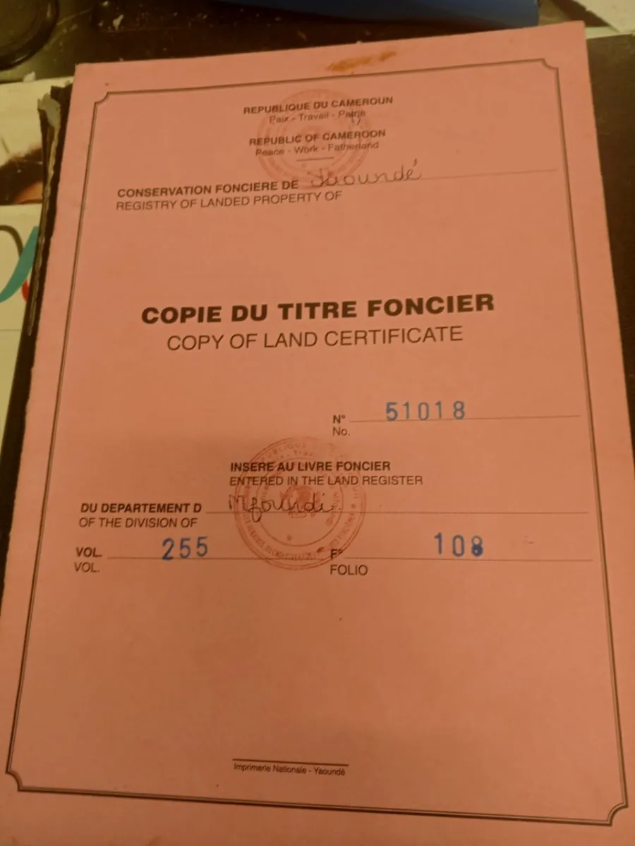 Terrain titré à vendre à Yaoundé  quartier Emana. Superficie 475m2 plat et sec a proximité du goudron, quartier fortement habité. — Léa immobilier au Cameroun